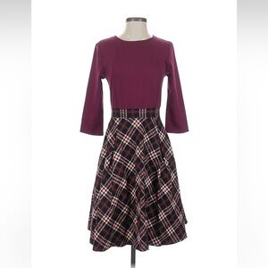 Missmay plaid a line dress, small